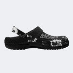 Rock Star Graffiti - Fur Lined Slippers/Sandals