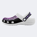 Purple Gradient Skeleton Toes Skull - Fur Lined Slippers/Sandals