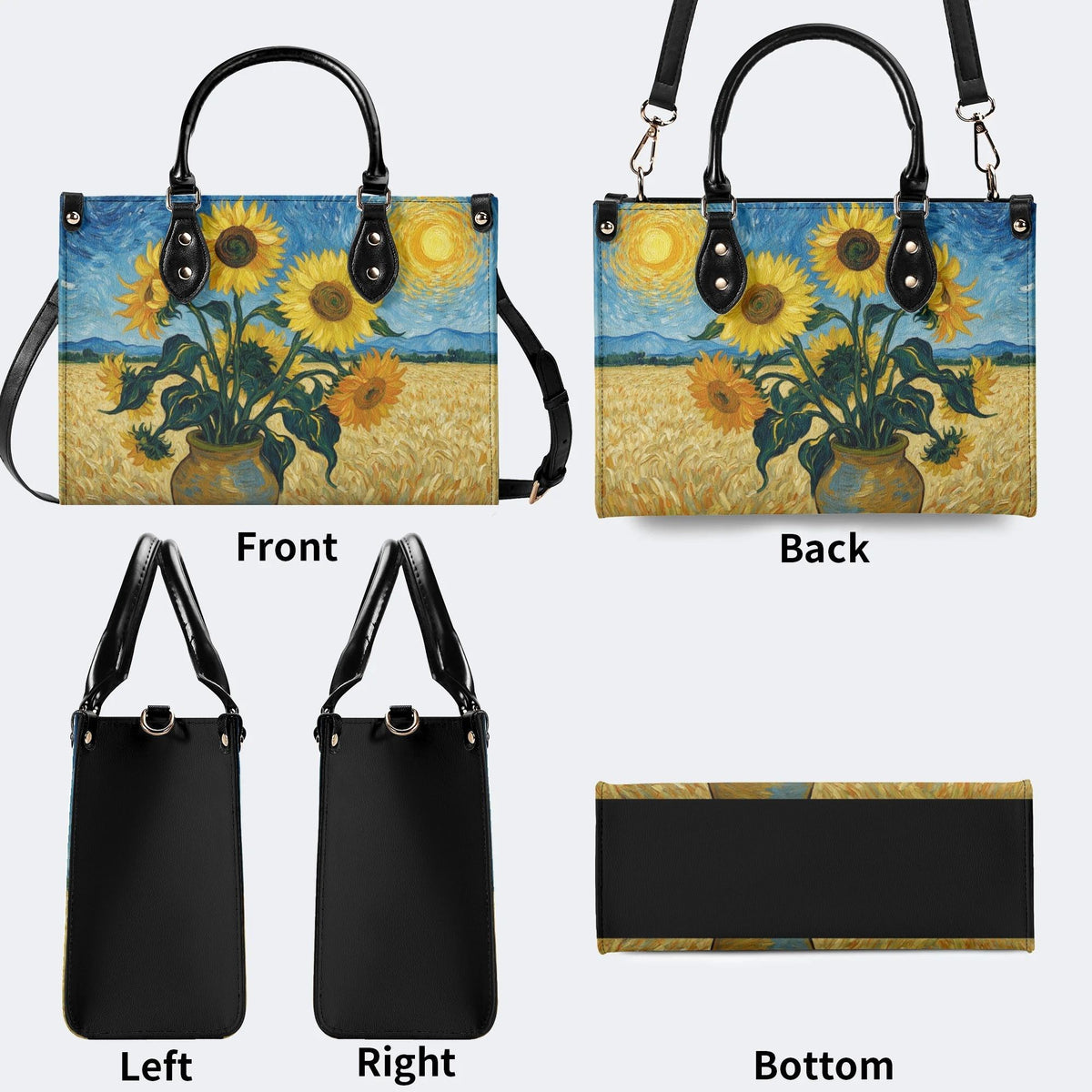 Van Gogh Sunflower Print Handbag Factory Direct Sales