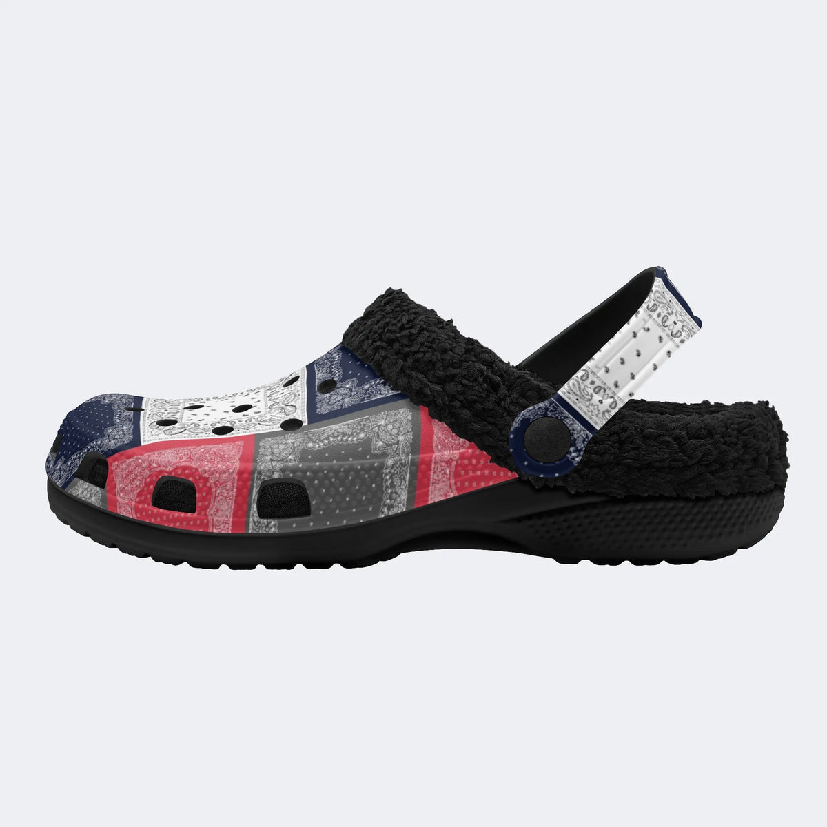 Unisex Classic Print - Fur Lined Slippers/Sandals