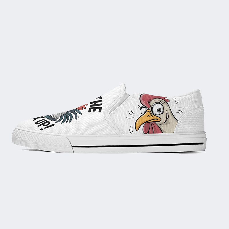 Unisex Chicken Print - Slip On Shoes