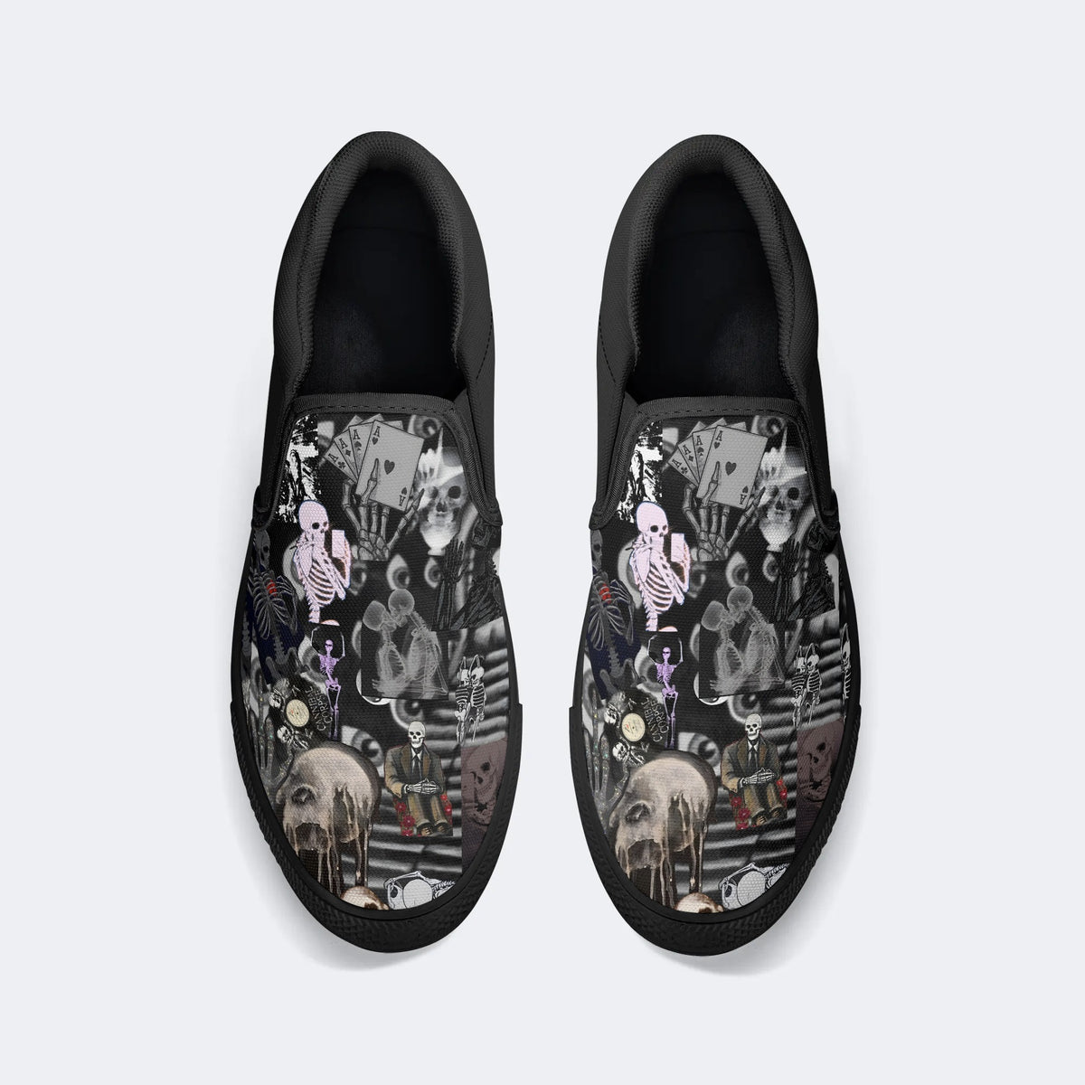 Horror Collage Print - Slip On Shoes