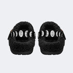 Moth In The Forest Vintage Print - Fur Lined Slippers/Sandals