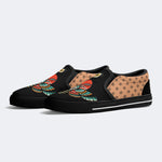 Vintage Rose Death Moth - Slip On Shoes