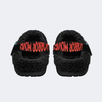 Retro Horror Collage - Fur Lined Slippers/Sandals