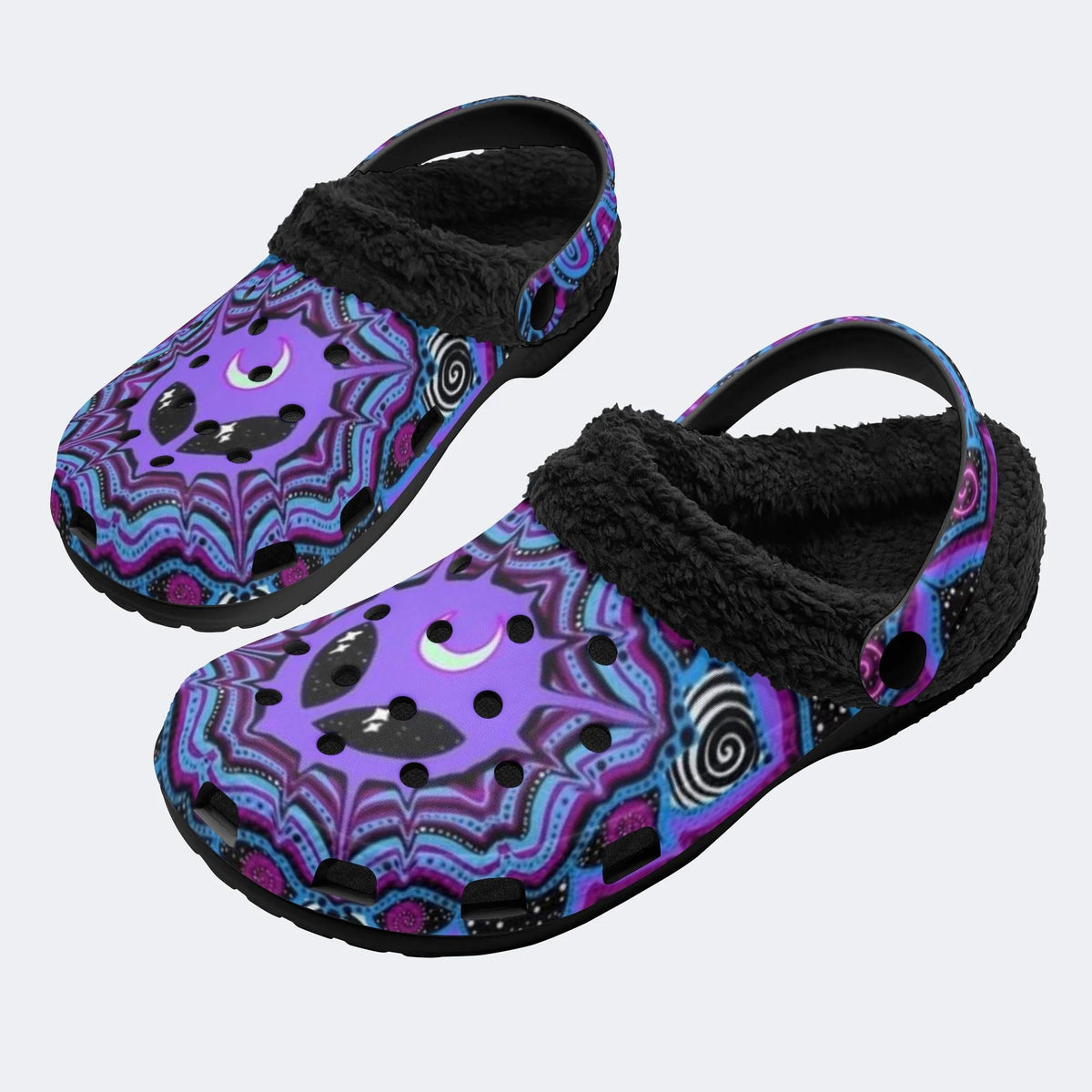 Moon Mandala - Fur Lined Slippers/Sandals