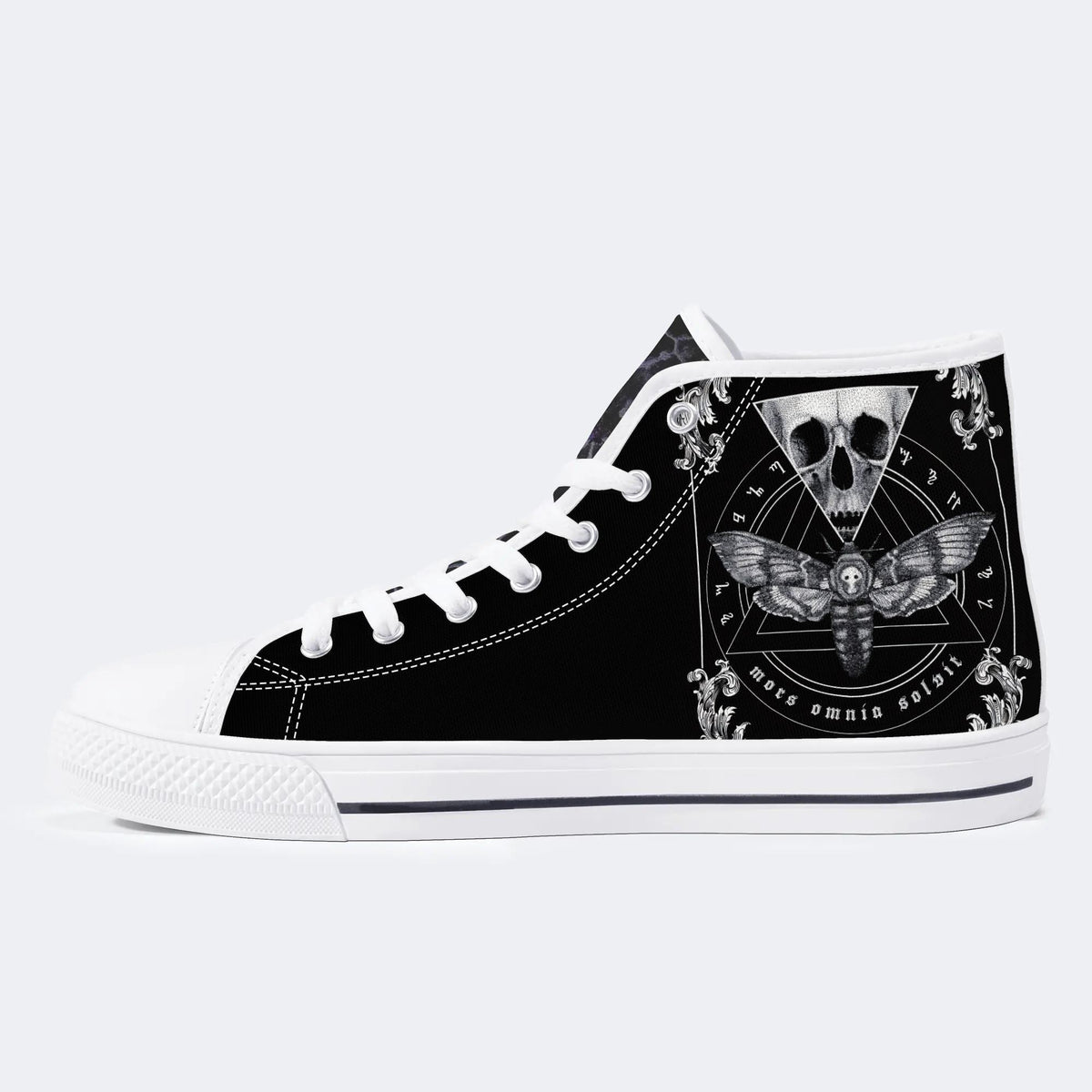 Surreale Todesmotte&amp;Totenkopf - High Top Canvas