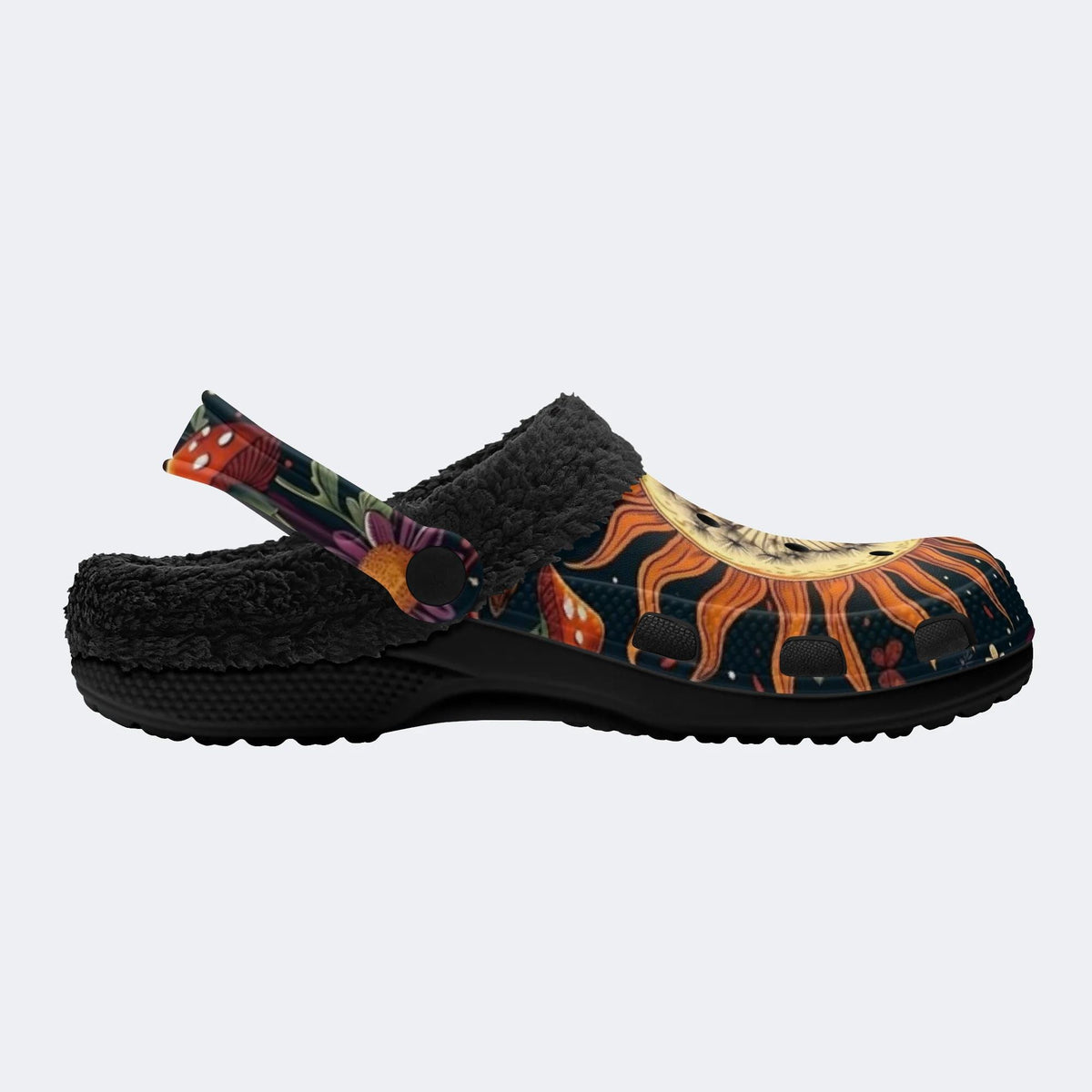Boho Floral Sun - Fur Lined Slippers/Sandal