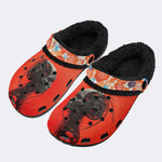 Unisex Robot Print - Fur Lined Slippers/Sandals