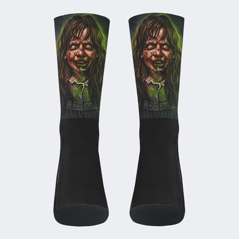 An Excellent Day For An Exorcism Print - Crew Socks