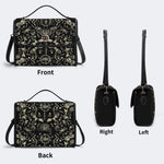 Dark Cottagecore Forest Animal Bones Print - Leather Satchel Bag