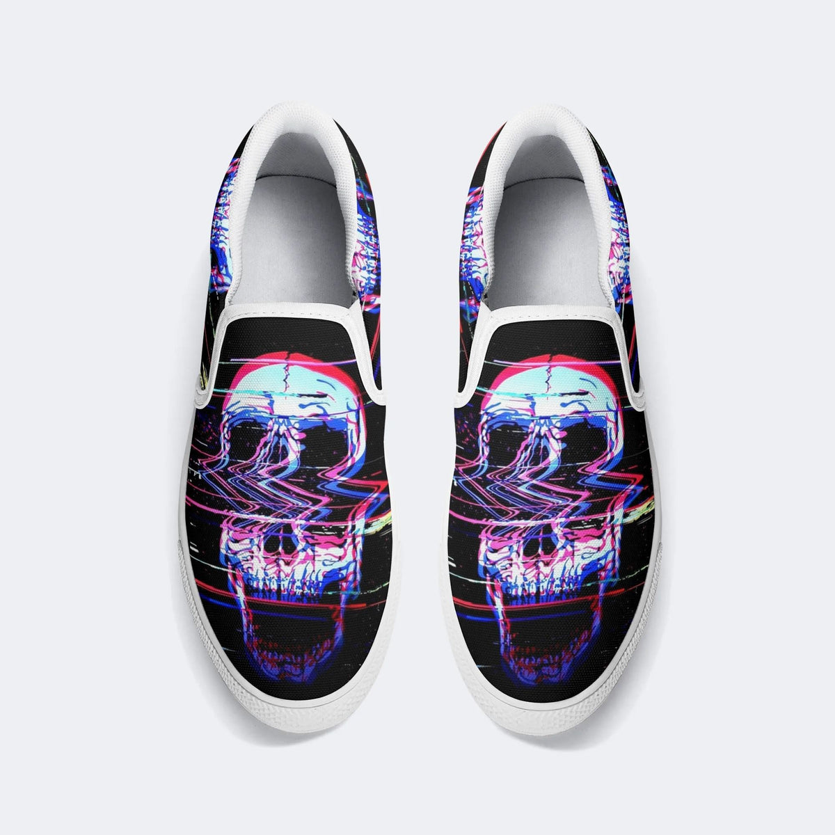 Distorted And Separated Skull - Slip On Shoes