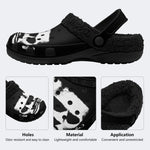 Gothic Ink Skull - Fur Lined Slippers/Sandals