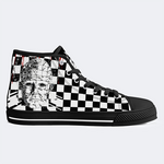 Unisex Black Metal Pinhead Print - High Top Canvas