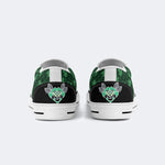 Green Plaid Death Moth - Slip On Shoes