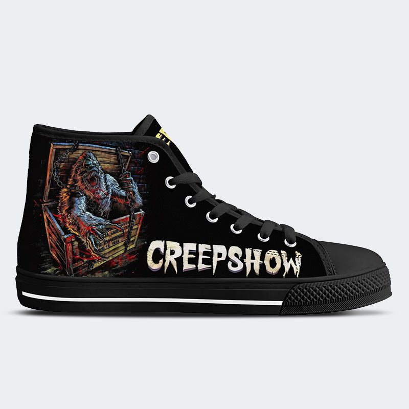 Horror Movie Vintage Graphic Print - High Top Canvas