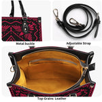 Red Eagle Totem - Leather Handbag