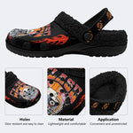 Raging Skull Helmet Print - Fur Lined Slippers/Sandals