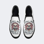 Horror Skull Print - Slip On Shoes