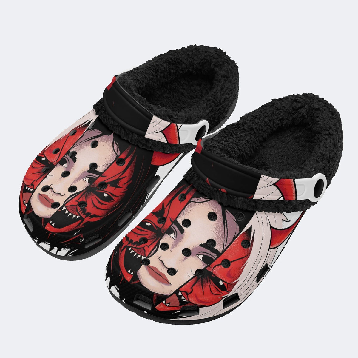 Shadow Oni - Fur Lined Slippers/Sandals