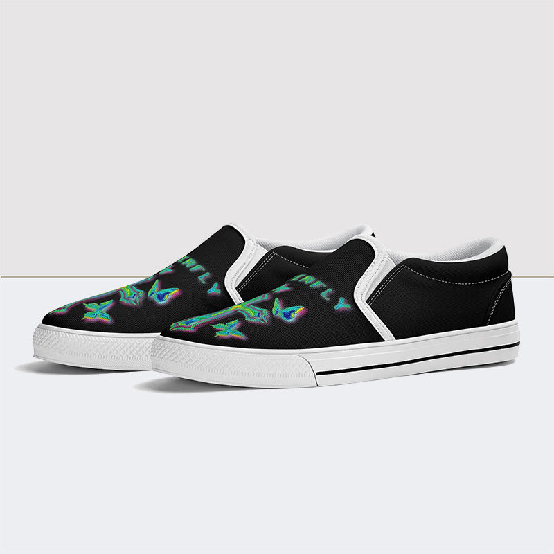 Figure&Cross Print Print Slip On Shoes