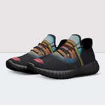 Lips&Earth&Rainbow Print Mesh Knit Sneakers