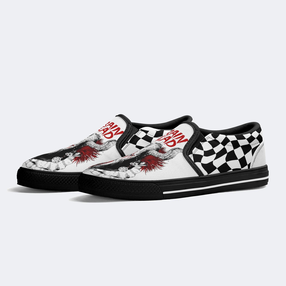 Unisex Horror Death Print - Slip On Shoes