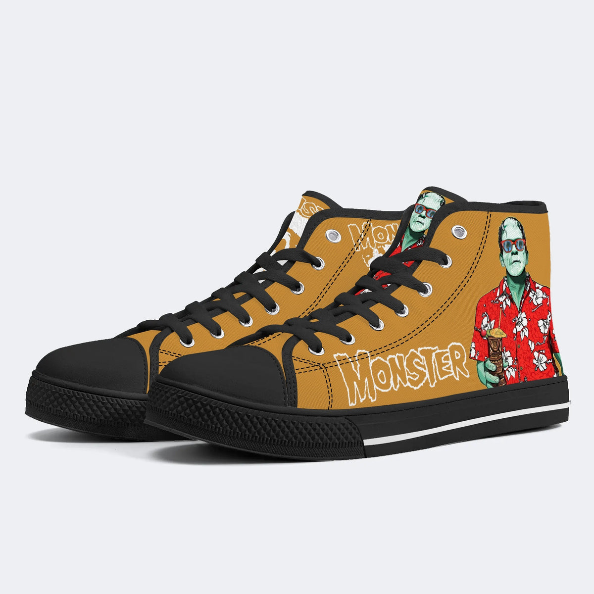 Unisex Monster Print - High Top aus Canvas