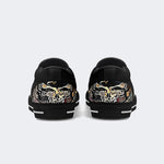 Unisex Retro Skull Graphic Print - Slip On Shoes