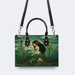 Mermaid Under The Sea - Leather Handbag