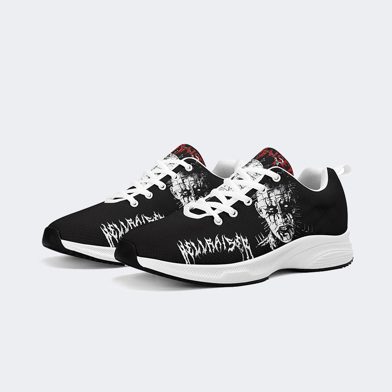 Unisex Black Metal Pinhead Print - Running Shoes