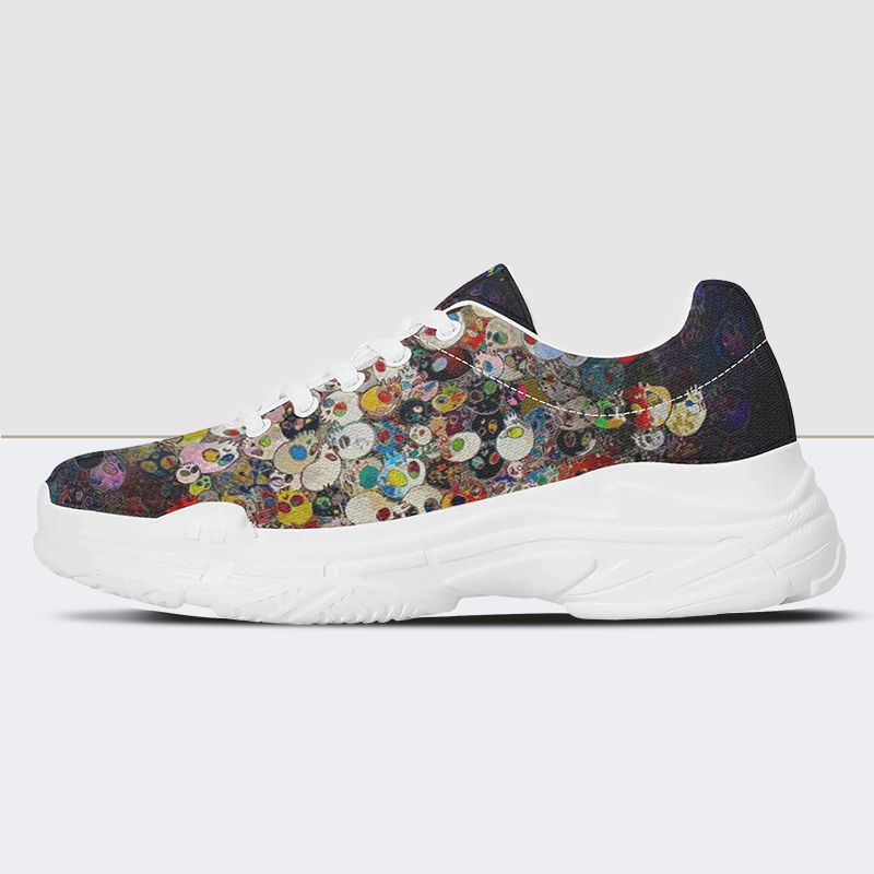 Classic Skull Print Chunky Sneakers
