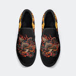 Old School Eagle & Snake Print - Slip On Shoes