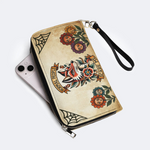 Retro Fox Head Print Leather Wallet Factory Direct Sales