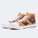 Vintage Rose Death Moth - High Top Canvas