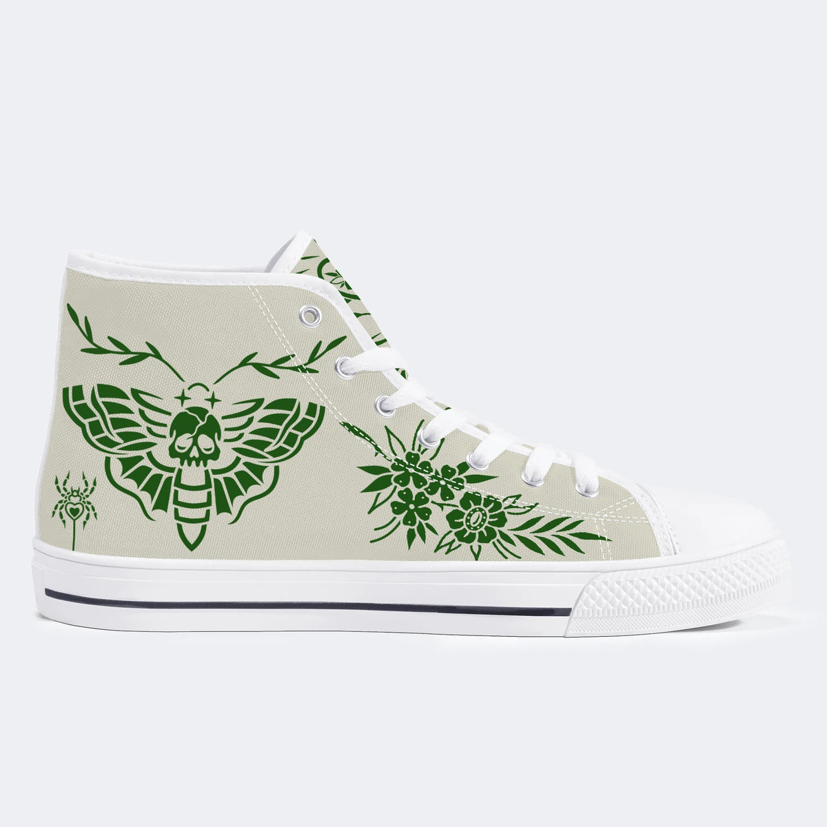 Classic Death Moth Vintage Print - High Top Canvas