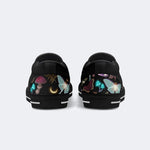 Fluorescent Moth And Botanical Print - Slip On Shoes