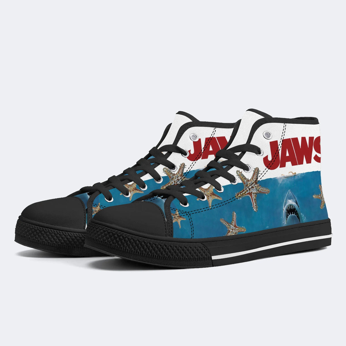 Quint's Shark Fishing Jaws Retro - High Top Canvas