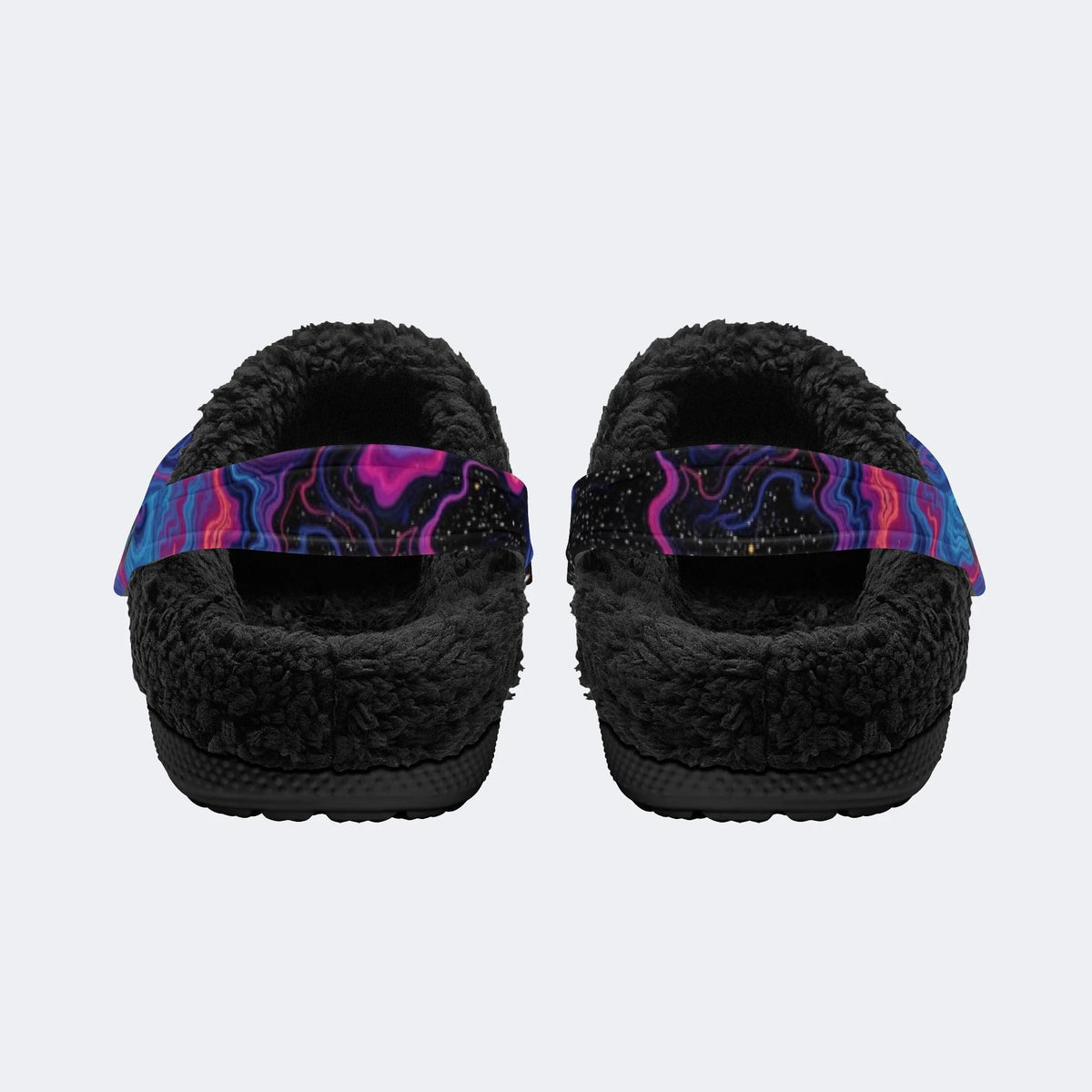 Cosmic Nebula Swirl - Fur Lined Slippers/Sandals