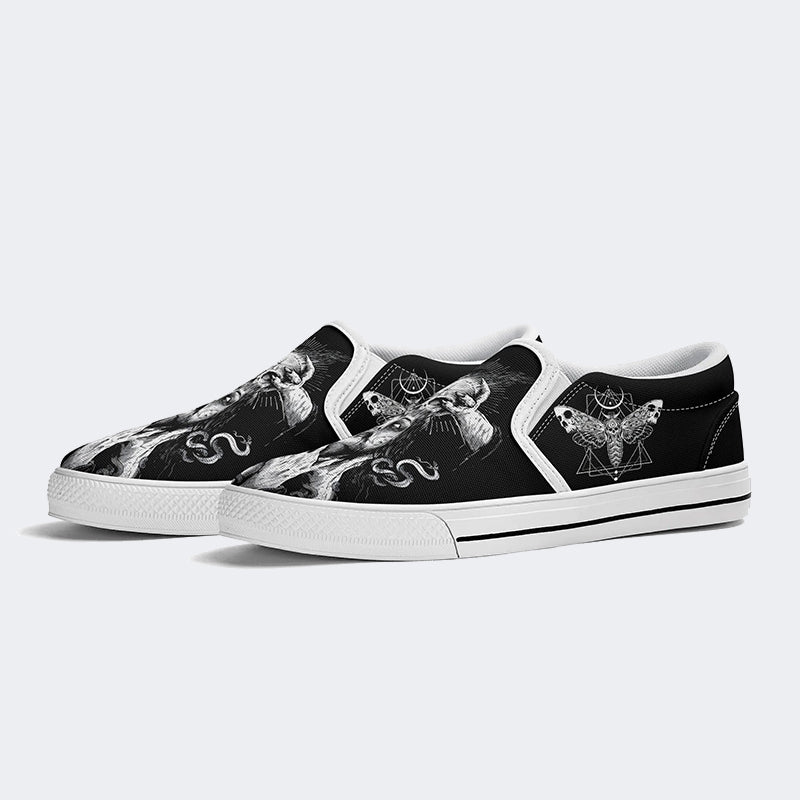 Unisex Skull Horror Print - Slip On Shoes