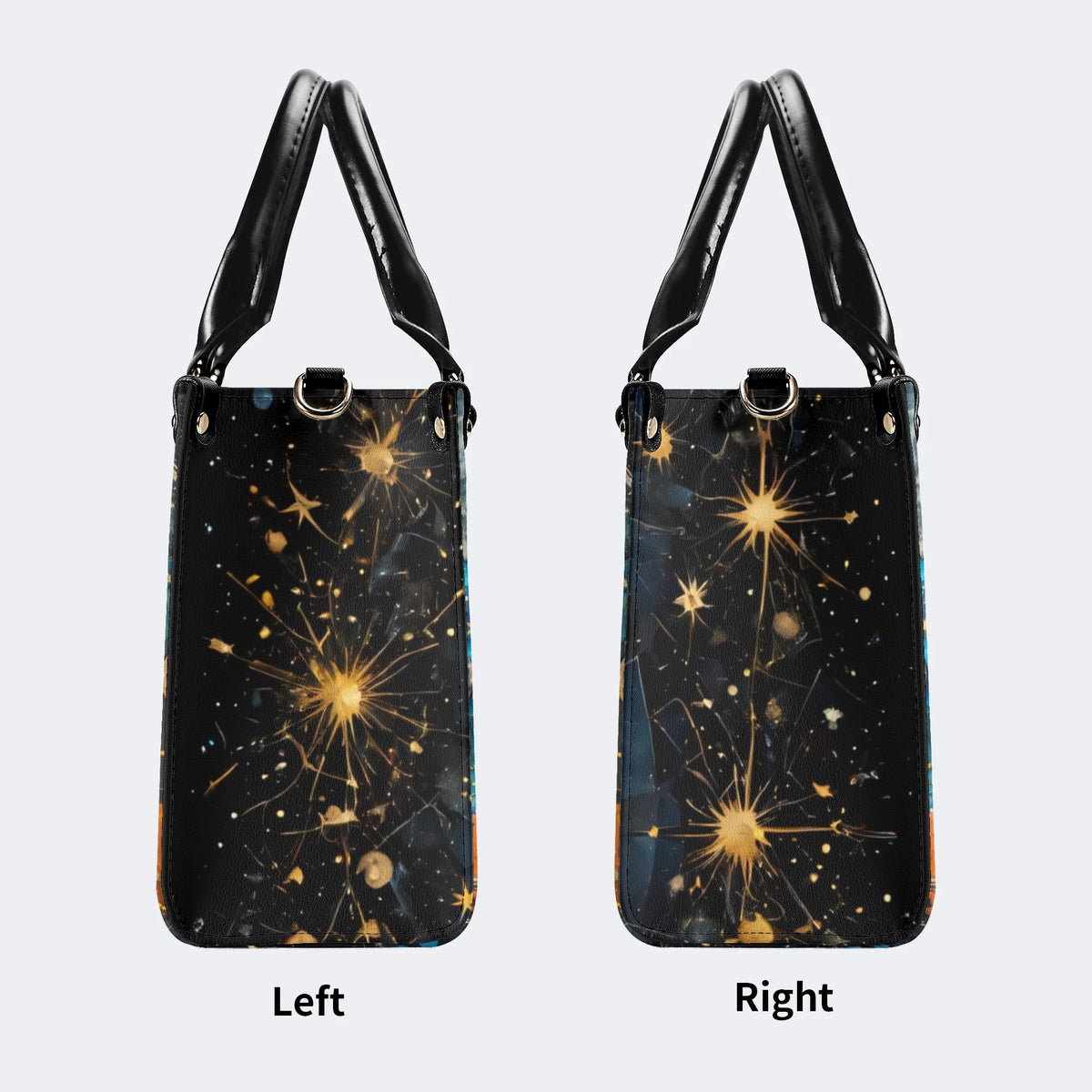 Mystical Astrological Symbols Print - Leather Handbag