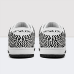 Visual Vortex Dunk Low Leather Sneakers