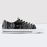 Psychopompos Skull Low Top Canvas Shoes