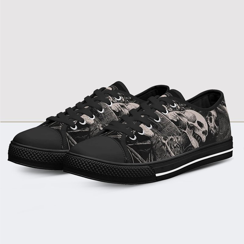 Funeral Embrace Low Top Canvas Shoes