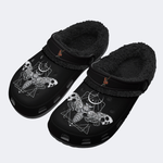 Surreal Death Moth - Fur Lined Slippers/Sandals