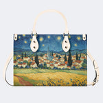Van Gogh Starry Night Town Print Handbag Factory Direct Sales