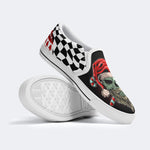 Skull Santa Print - Slip On Shoes