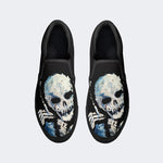 Unisex Skull Print - Slip On Shoes