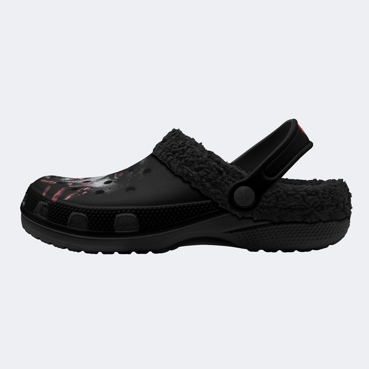 Gothic Dark Blood Palm - Fur Lined Slippers/Sandals