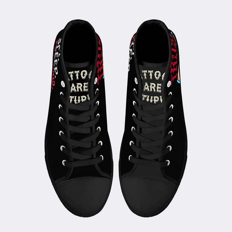 Unisex Trust No One Print - High Top Canvas